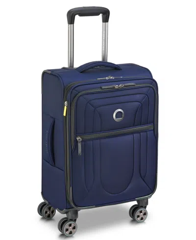 Delsey Paris Shadow Dlx Small Expandable Carry-on Spinner In Blue