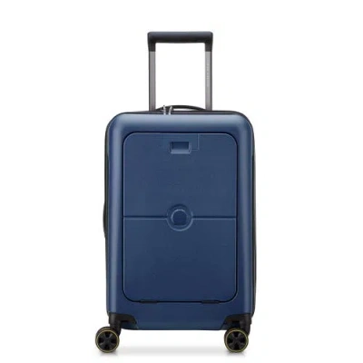 Delsey Paris Turenne 2.0 Carry-on Spinner Luggage With Front Pocket In Blue