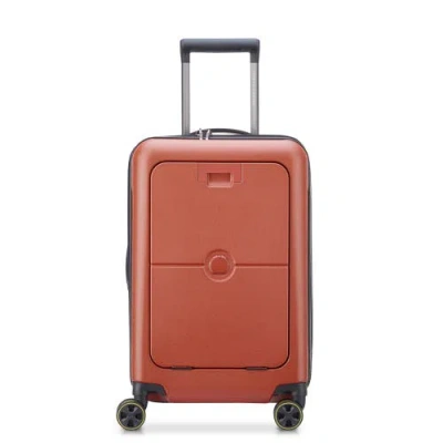 Delsey Paris Turenne 2.0 Carry-on Spinner Luggage With Front Pocket In Brown