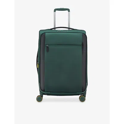 Delsey Pine Montmartre 3 4 Double-wheel Expandable Suitcase 66cm In Green