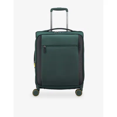 Delsey Pine Montmartre 3 Slim 4 Double-wheel Expandable Suitcase 55cm In Green