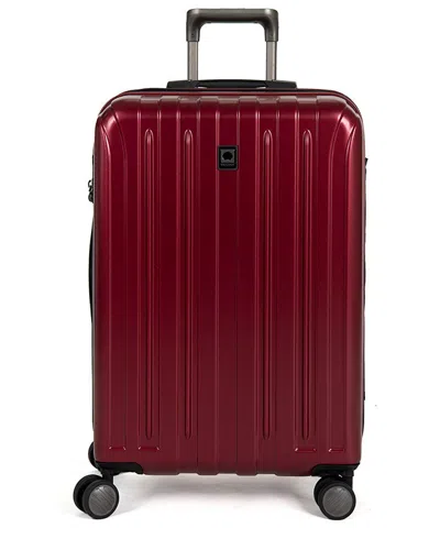 Delsey Titanium 4-wheel 25in Spinner In Red