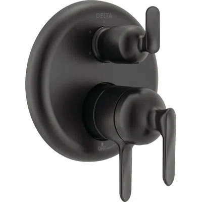 Delta 17 Series 6-setting Integrated Diverter Trim In Matte Black