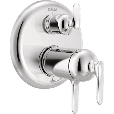 Delta 17t Series 3-setting Integrated Diverter Trim In Lumicoat Chrome