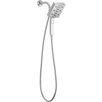 Delta 2.5 Gpm Multi Function Dual Shower Head With H2okinetic Technology In Lumicoat Chrome