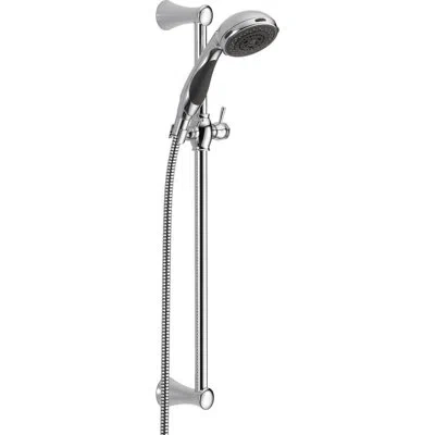 Delta 3-spray Hand Shower With Slide Bar, Handheld Shower Head, Slide Bar Hand Shower 2.5 Gpm In Chrome