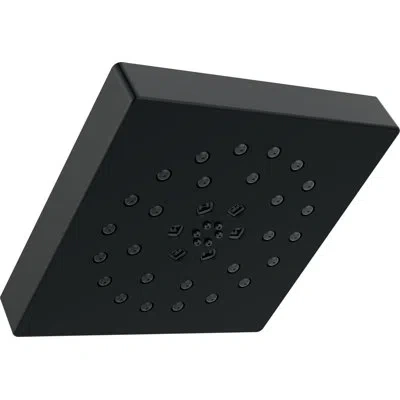 Delta 4-setting Multi Function Fixed Shower Head With H2okinetic Technology In Matte Black