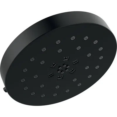 Delta 4-setting Multi Function Fixed Shower Head With H2okinetic Technology In Matte Black