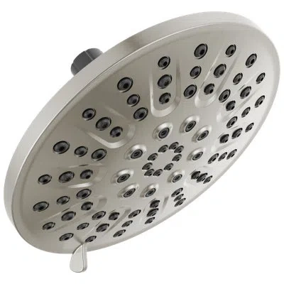 Delta 4-spray Raincan Shower Head, Round High Pressure Shower Head 1.75 Gpm In Spotshield Brushed Nickel