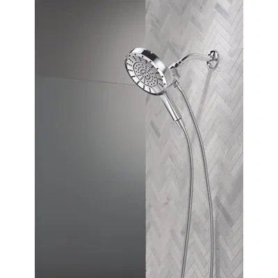 Delta 5-setting In2ition 2-in-1 Dual Shower Head With Handheld High Pressure Proclean Spray 2.5 Gpm In Chrome