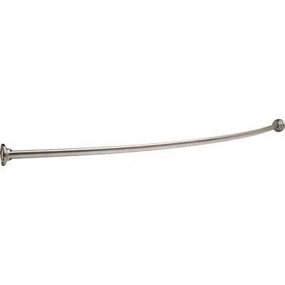 Delta 61" Adjustable Curved Fixed Shower Curtain Rod In Chrome
