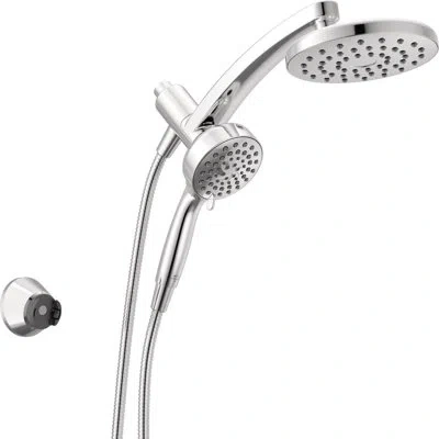 Delta 6-setting Pivotpro 3-in-1 Combination Shower Head With High Pressure Proclean Spray In Chrome