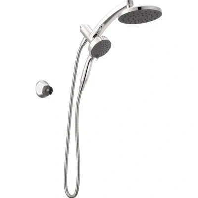 Delta 6-setting Pivotpro 3-in-1 Combination Shower Head With Hight Pressure Proclean Spray In Chrome