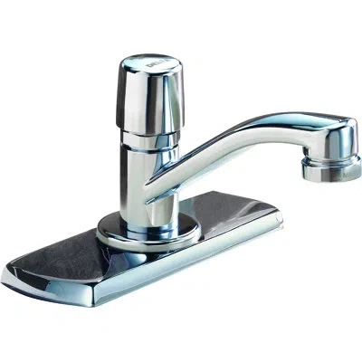 Delta 86t Series Metering Slow-close Lavatory Faucet In Chrome