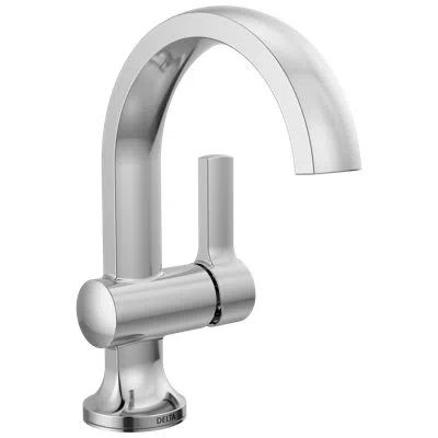 Delta Albion Single Hole Bathroom Faucet With Drain Assembly, Single Handle Bathroom Sink In Chrome