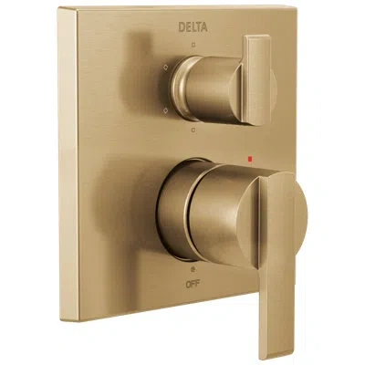 Delta Angular Modern Monitor 14 Series Valve Trim With 6-setting Integrated Diverter In Champagne Bronze
