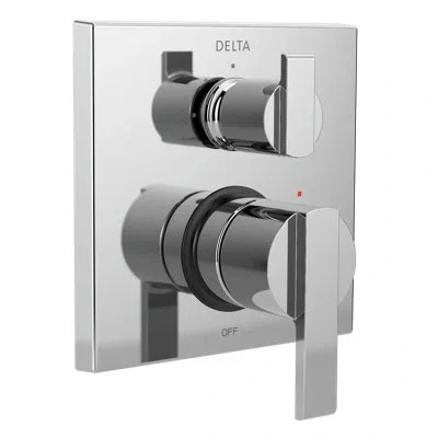 Delta Ara 14 Series 3-setting Shower Handle Diverter Trim Kit, Integrated Diverter Valve Trim Kit In Silver