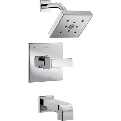 Delta Ara 14 Series Single-function Tub Shower Faucet Set, H2okinetic Shower Valve Trim Kit In Chrome