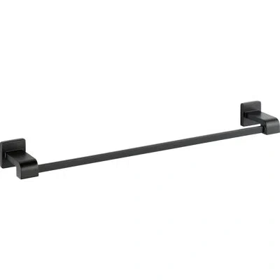 Delta Ara 24 In. Wall Mount Towel Bar Bath Hardware Accessory In Matte Black In Matte Black;matte Black;matte Black