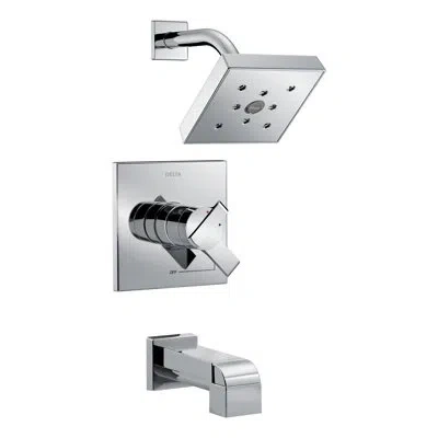 Delta Ara Diverter Tub And Shower Faucet With H2okinetic Technology In Chrome