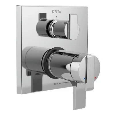 Delta Ara Thermostatic 17t Series Trim With Double Handle In Chrome