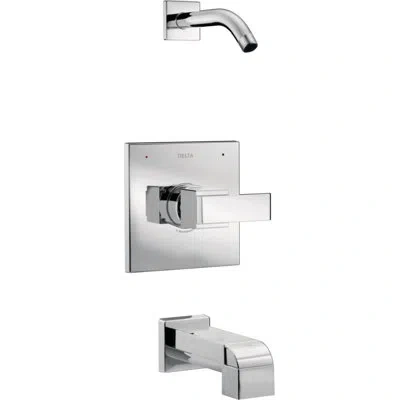 Delta Ara Tub And Shower Trim With Lever Handle And Monitor In Chrome