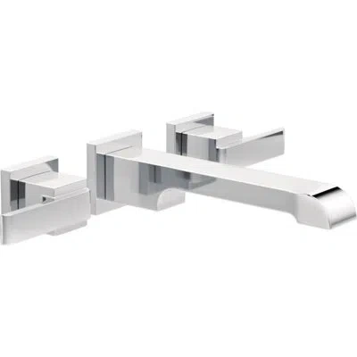 Delta Ara Wall Mounted Bathroom Faucet In Chrome
