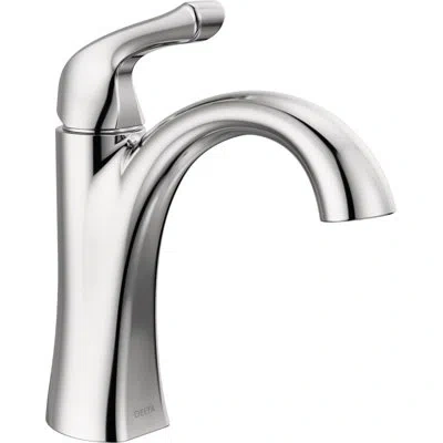 Delta Arvo Single Hole Bathroom Faucet With Drain Assembly, Single Handle Bathroom Sink Faucet In Chrome