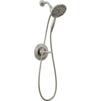 Delta Arvo Single-function Shower Faucet Set, Shower Trim Kit With In2ition Dual Shower Head And Valve In Spotshield Brushed Nickel
