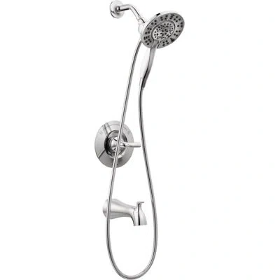 Delta Arvo Single-function Tub Shower Faucet Set, Shower Trim Kit With In2ition Shower Head And Valve In Chrome