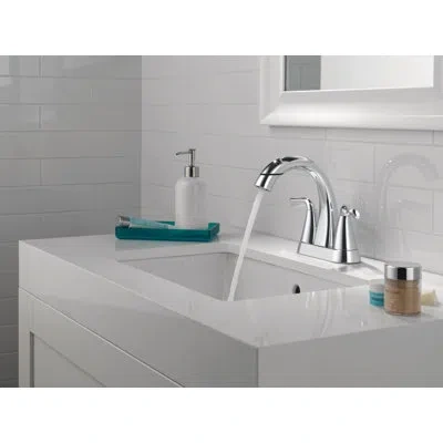 Delta Arvo Two Handle Pull-down Centerset Bathroom Faucet, Pull Out Sprayer Bathroom Sink Faucet In Chrome