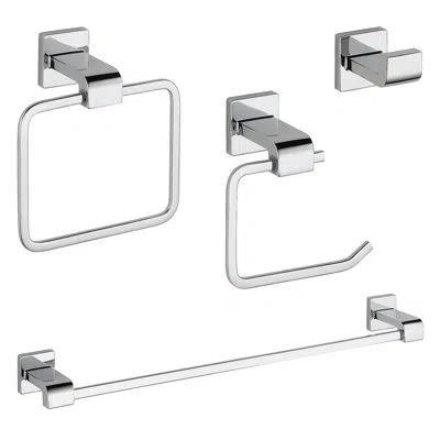 Delta Arzo  4 Piece Bathroom Hardware Set In Chrome