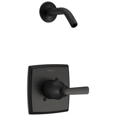 Delta Ashlyn 14 Series Pressure Balanced Shower Faucet With Monitor In Matte Black