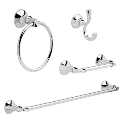 Delta Ashlyn  4 Piece Bathroom Hardware Set In Chrome