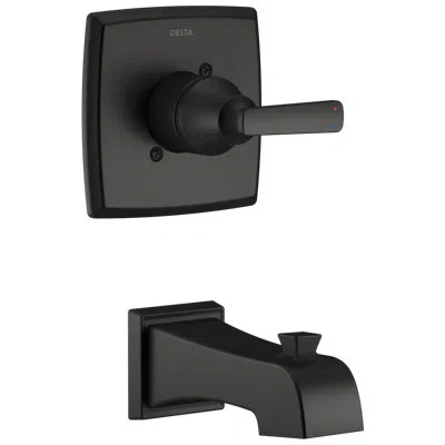 Delta Ashlyn Monitor 14 Series Single Handle Wall Mounted Tub Spout Trim In Matte Black