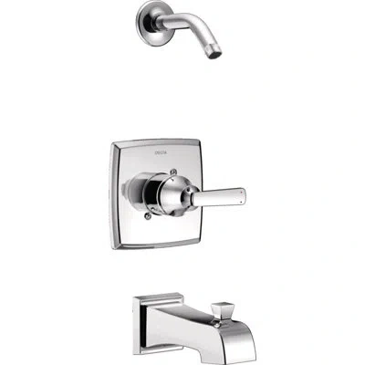 Delta Ashlyn Pressure Balance Tub And Shower Trim With Monitor In Chrome