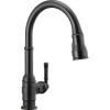 Delta Broderick Pull Down Single Handle Kitchen Faucet In Matte Black