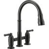 Delta Broderick Pull Down Two Handle Bridge Kitchen Faucet