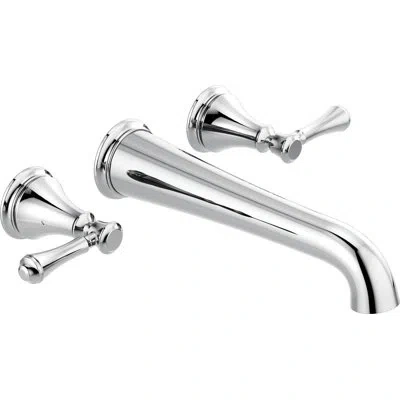 Delta Cassidy Double Handle Wall Mounted Tub Spout Trim In Chrome