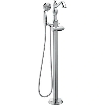 Delta Cassidy™ Floor Mounted Clawfoot Tub Faucet Trim In Chrome