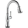 Delta Cassidy Pull Down Touch Single Handle Kitchen Faucet With Side Spray In Chrome