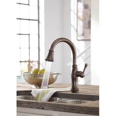 Delta Cassidy™ Pull Down Touch Single Handle Kitchen Faucet With Side Spray In Venetian Bronze