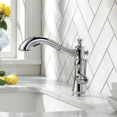 Delta Cassidy Pull Out Sprayer Kitchen Sink Faucet, Single Handle Kitchen Faucet In Chrome