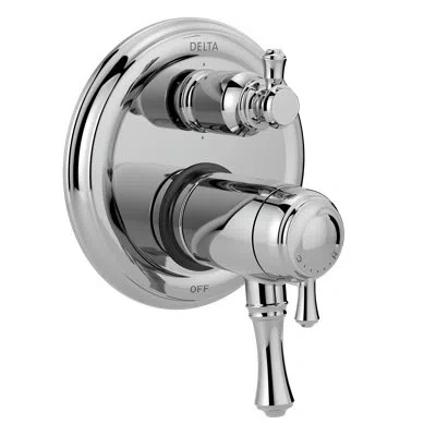 Delta Cassidy Thermostatic 17t Series Valve Trim With Double Handle In Chrome