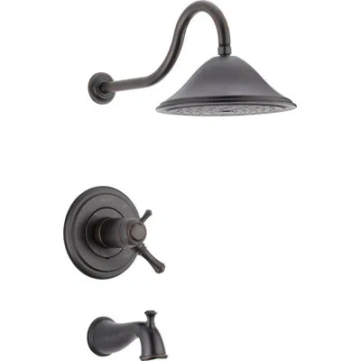 Delta Cassidy™ Thermostatic Tub And Shower Faucet In Black