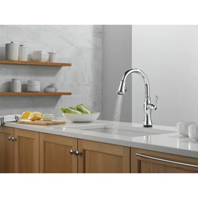 Delta Cassidy Touch2o Kitchen Sink Faucet With Touchless Technology In Lumicoat  Chrome