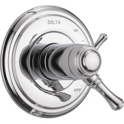 Delta Cassidy Volume Control Faucet Trim With Lever Handles In Chrome