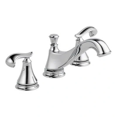 Delta Cassidy Widespread Bathroom Faucet With Drain Assembly In Chrome
