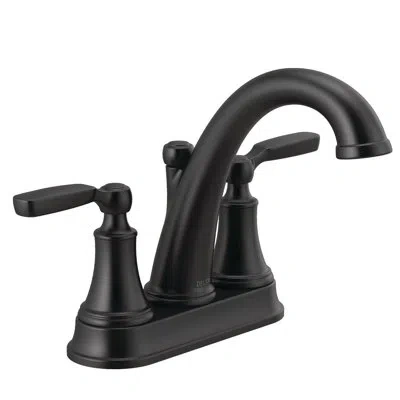 Delta Centerset Bathroom Faucet With Drain Assembly In Black