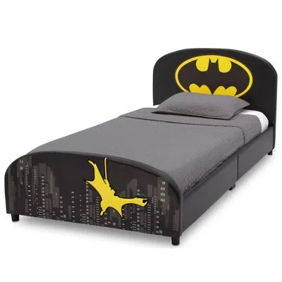Delta Children Batman 2-piece Twin Bedroom Furniture Set – Includes Upholstered Twin Bed And Twin Mattress In Black